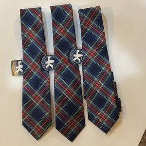NWT 3 Youth Neckties 100% Silk J Khaki